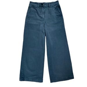 Everlane wide leg flare high-waist cropped black denim jeans Size 4